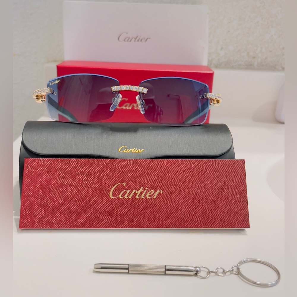 Cartier Blue Sunglasses Buffs